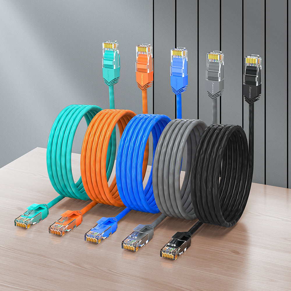AMPCOM Cat6a 28AWG UTP Patch Cable, Ultra-Slim, LSZH, für die Verkabelung von Rechenzentren mit hoher Dichte