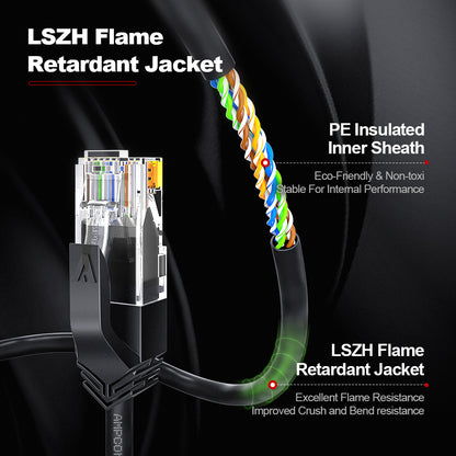 AMPCOM Cat6 28AWG UTP Patch Cable, Ultra-Slim, LSZH, für die Verkabelung von Rechenzentren mit hoher Dichte