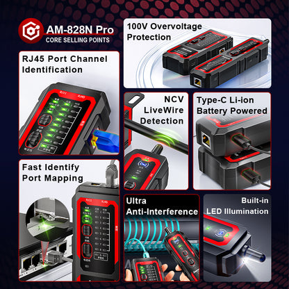 AMPCOM AM-818 Störwiderstand Multifunktions Netzwerkkabel Tracker