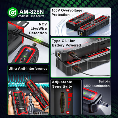 AMPCOM AM-818 Störwiderstand Multifunktions Netzwerkkabel Tracker