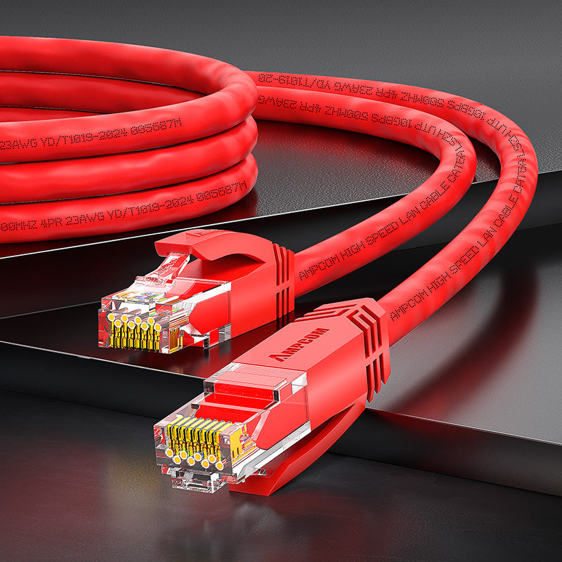AMPCOM CAT6a 24AWG UTP LSZH Netzwerk Patch Kabel für Datenzentrum Verkabelung oder Überwachungssystem Verkabelung